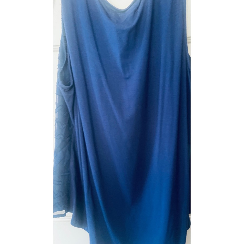 41 Hawthorn Ezide Textured Mixed Material Top XL Navy Sleeveless NWT Stitch Fix - Picture 4 of 4